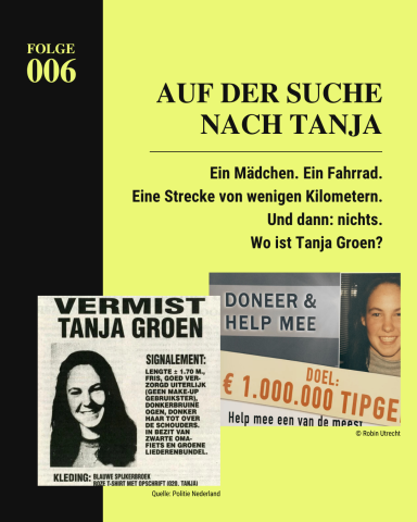 Grafik mit zwei Suchplakaten nach Tanja